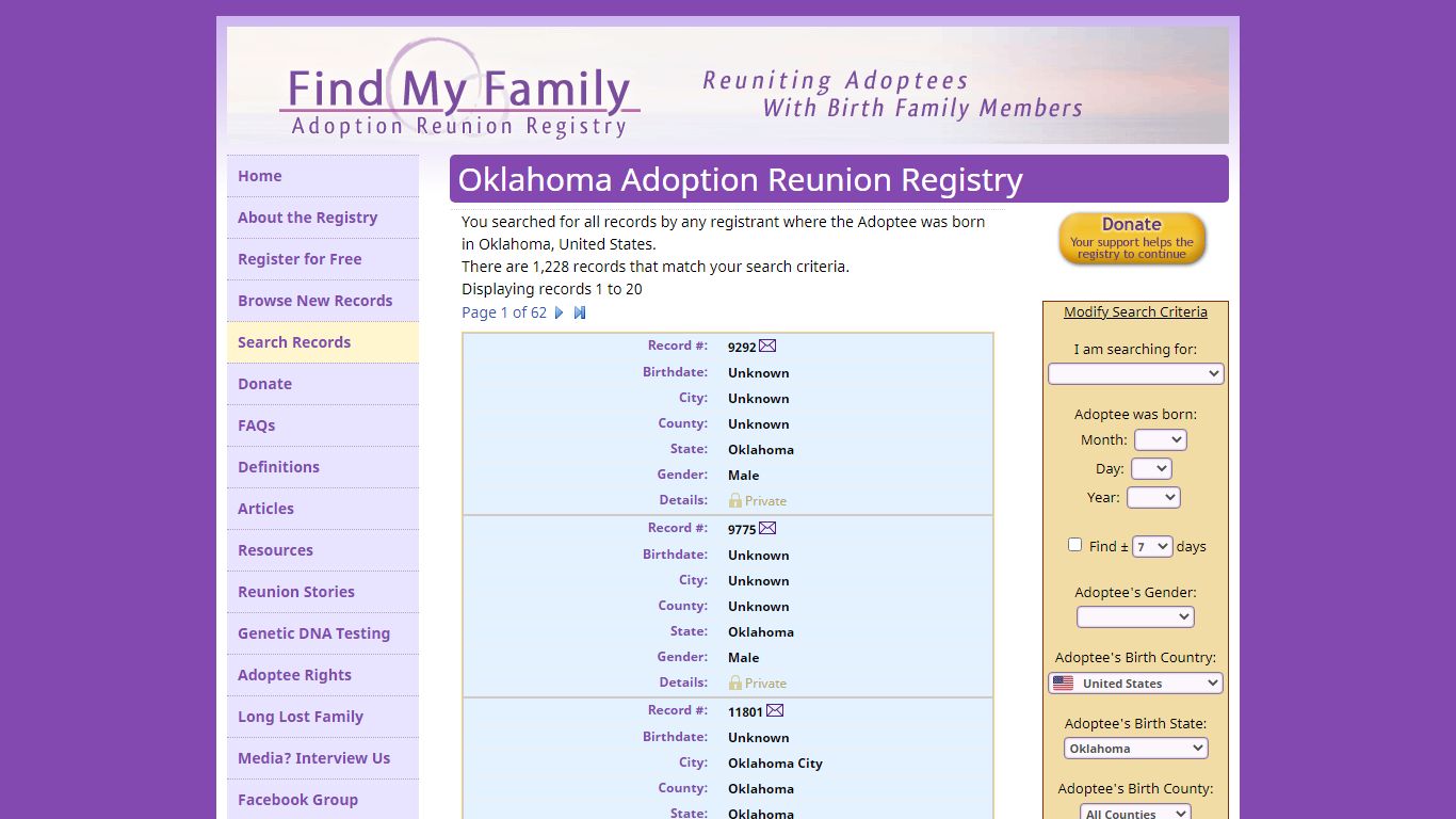 Oklahoma Adoption Records – Find My Family