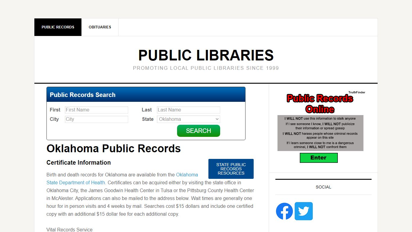 Oklahoma Public Records